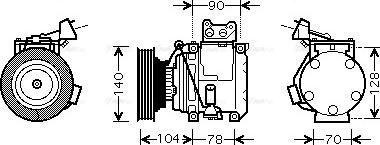 Ava Quality Cooling TO K438 - Компрессор кондиционера autospares.lv