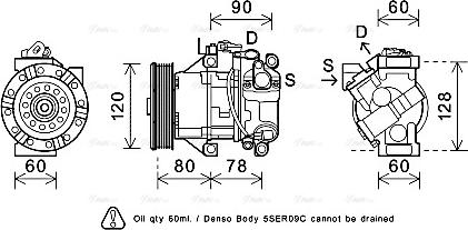 Ava Quality Cooling TOK656 - Компрессор кондиционера autospares.lv