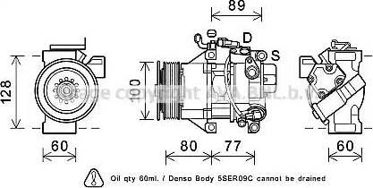 Ava Quality Cooling TOK681 - Компрессор кондиционера autospares.lv