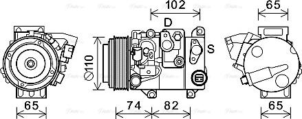 Ava Quality Cooling TOK682 - Компрессор кондиционера autospares.lv