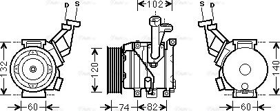 Ava Quality Cooling TOK635 - Компрессор кондиционера autospares.lv