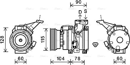 Ava Quality Cooling TOK633 - Компрессор кондиционера autospares.lv