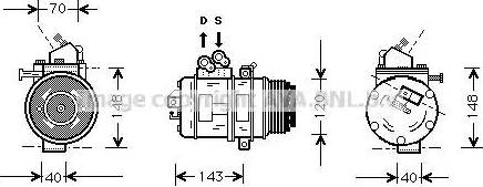 Ava Quality Cooling TOK003 - Компрессор кондиционера autospares.lv