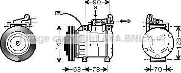 Ava Quality Cooling TOK387 - Компрессор кондиционера autospares.lv