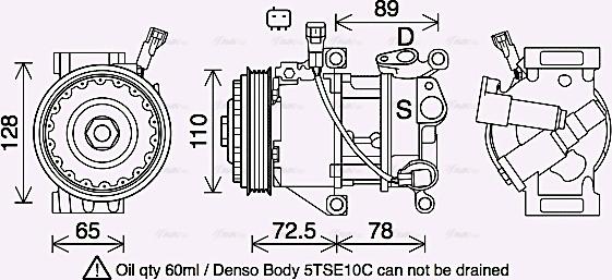 Ava Quality Cooling TOK738 - Компрессор кондиционера autospares.lv