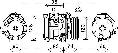 Ava Quality Cooling TOK724 - Компрессор кондиционера autospares.lv