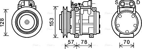 Ava Quality Cooling UGK006 - Компрессор кондиционера autospares.lv