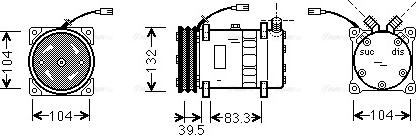 Ava Quality Cooling UVAK042 - Компрессор кондиционера autospares.lv