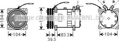 Ava Quality Cooling UVK056 - Компрессор кондиционера autospares.lv