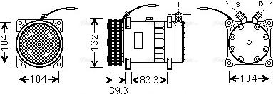 Ava Quality Cooling UVAK056 - Компрессор кондиционера autospares.lv