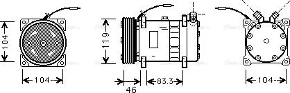 Ava Quality Cooling UVAK050 - Компрессор кондиционера autospares.lv