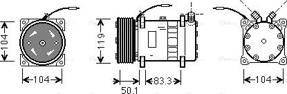 Ava Quality Cooling UVAK051 - Компрессор кондиционера autospares.lv