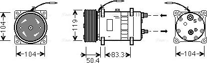 Ava Quality Cooling UVAK058 - Компрессор кондиционера autospares.lv