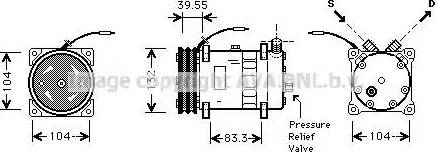 Ava Quality Cooling UVAK057 - Компрессор кондиционера autospares.lv