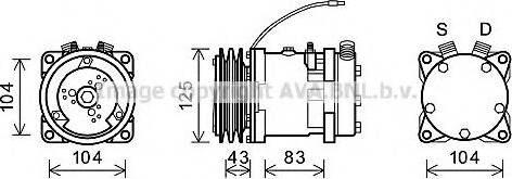 Ava Quality Cooling UVK085 - Компрессор кондиционера autospares.lv