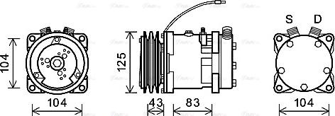 Ava Quality Cooling UVAK085 - Компрессор кондиционера autospares.lv