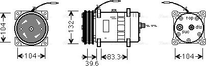 Ava Quality Cooling UVAK038 - Компрессор кондиционера autospares.lv