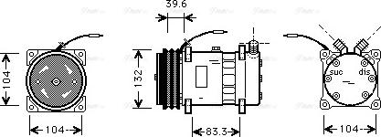 Ava Quality Cooling UVAK111 - Компрессор кондиционера autospares.lv