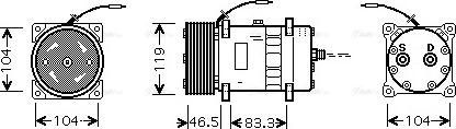 Ava Quality Cooling UVAK123 - Компрессор кондиционера autospares.lv