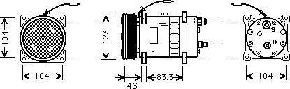 Ava Quality Cooling UVK049 - Компрессор кондиционера autospares.lv