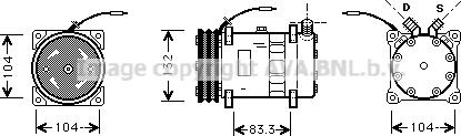 Ava Quality Cooling UVK045 - Компрессор кондиционера autospares.lv