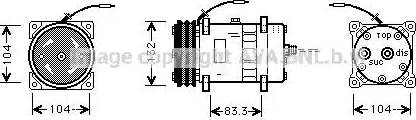 Ava Quality Cooling UVK039 - Компрессор кондиционера autospares.lv