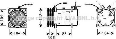 Ava Quality Cooling UVK034 - Компрессор кондиционера autospares.lv