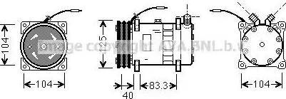 Ava Quality Cooling UVK074 - Компрессор кондиционера autospares.lv