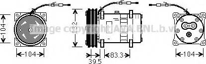 Ava Quality Cooling UVK109 - Компрессор кондиционера autospares.lv