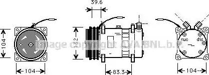 Ava Quality Cooling UVK111 - Компрессор кондиционера autospares.lv