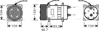 Ava Quality Cooling UVK129 - Компрессор кондиционера autospares.lv