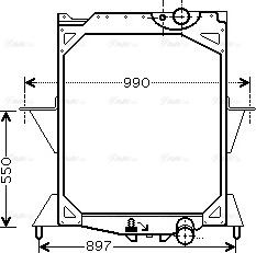 Ava Quality Cooling VL 2042 - Радиатор, охлаждение двигателя autospares.lv