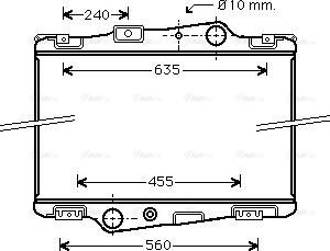 Ava Quality Cooling VL 2003 - Радиатор, охлаждение двигателя autospares.lv