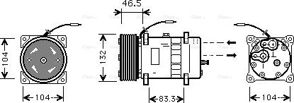 Ava Quality Cooling VLAK037 - Компрессор кондиционера autospares.lv