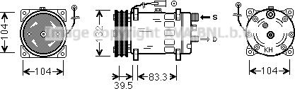 Ava Quality Cooling VLK080 - Компрессор кондиционера autospares.lv