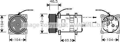 Ava Quality Cooling VLK037 - Компрессор кондиционера autospares.lv