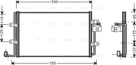 Ava Quality Cooling VN5176 - Конденсатор кондиционера autospares.lv