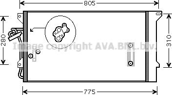 Ava Quality Cooling VN5244D - Конденсатор кондиционера autospares.lv