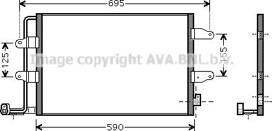 Ava Quality Cooling VN5252 - Конденсатор кондиционера autospares.lv