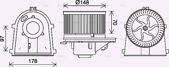 Ava Quality Cooling VN8408 - Вентилятор салона autospares.lv