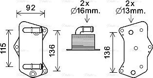 Ava Quality Cooling VN3395 - Масляный радиатор, автоматическая коробка передач autospares.lv