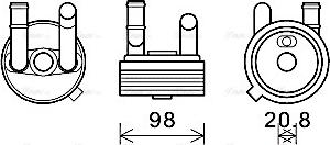 Ava Quality Cooling VN3396 - Масляный радиатор, автоматическая коробка передач autospares.lv