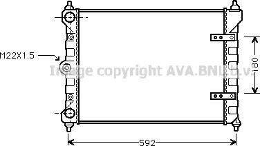 Ava Quality Cooling VN2095 - Радиатор, охлаждение двигателя autospares.lv