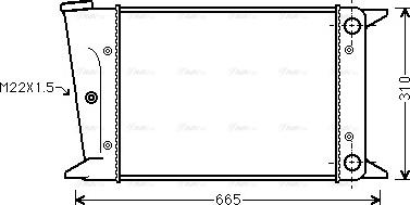 Ava Quality Cooling VN2044 - Радиатор, охлаждение двигателя autospares.lv