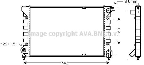 Ava Quality Cooling VN2041 - Радиатор, охлаждение двигателя autospares.lv