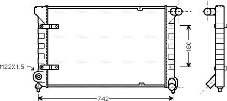 Ava Quality Cooling VN2042 - Радиатор, охлаждение двигателя autospares.lv