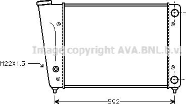 Ava Quality Cooling VN2059 - Радиатор, охлаждение двигателя autospares.lv