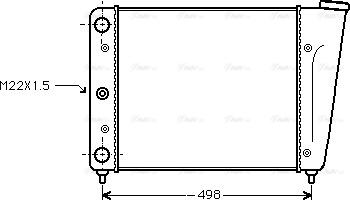 Ava Quality Cooling VN2009 - Радиатор, охлаждение двигателя autospares.lv