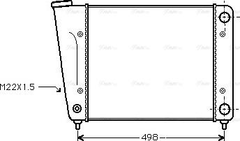 Ava Quality Cooling VN2010 - Радиатор, охлаждение двигателя autospares.lv