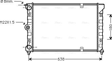 Ava Quality Cooling VN2018 - Радиатор, охлаждение двигателя autospares.lv